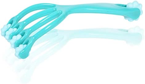 BioSwiss Claw Massage Roller, Handheld Muscle Massager with 5 Rotating Heads for Back, Legs, and Shoulder