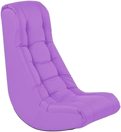Factory Direct Partners Soft Tufted Floor Rocker - Cushioned Ground Chair for Kids Teens and Adults - Great for Reading, Gaming, Meditating, TV - Lavender, 10488-LV