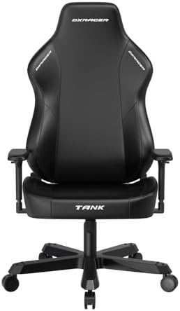 DXRacer Tank XXL Ergonomic Gaming Chair with Head Pillow & Lumbar, Black