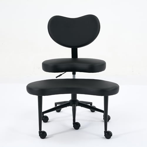 Cross Legged Office Chair with Swivel Footstool, Meditation Desk Chair