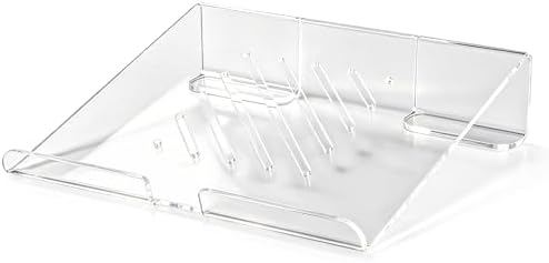 Slim Acrylic Laptop Stand, Portable Ventilated Desktop Riser for Desk, 11-17 Inch