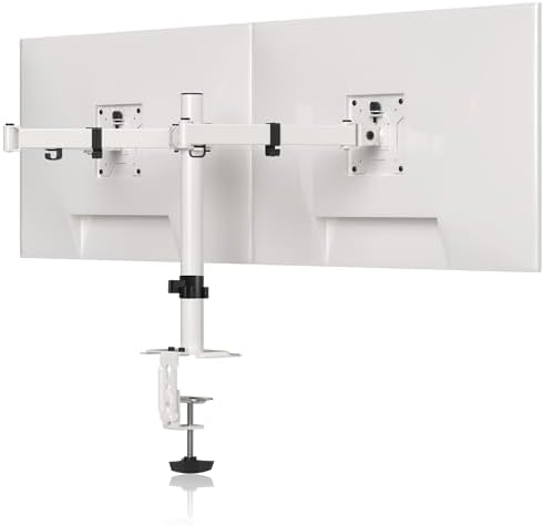 Pholiten Dual Monitor Stand for 2 Screens up to 38Inches, White