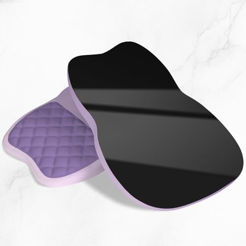 ITNRSIIET Ergonomic Mouse Pad Wrist Support with Memory Foam Massage Bulge & Non-Slip PU Base, Carpal Tunnel Pain Relief, Prevent Wrist Sweating, 12 x 8 x 1.2 inch, Lavender Fade