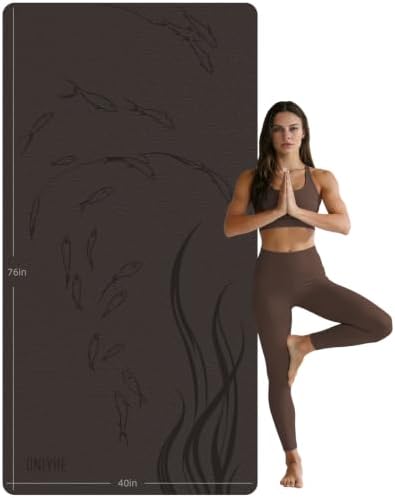 Extra Wide Yoga Mat 76"x40"x10mm TPE Non-Slip Fitness Exercise Mat