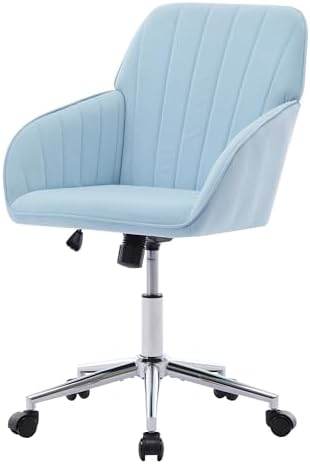 Home Office Desk Chair with Memory Foam Cushion and Silver Base