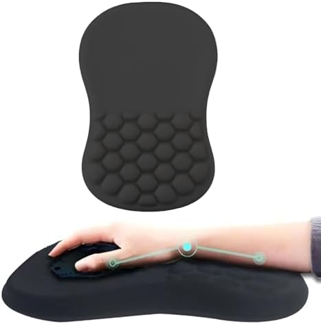 Ergonomic Mouse Pad Wrist Support, Wrist Rest Pain Relief Mousepad with Memory Foam&Non-Slip PU Base, Carpal Tunnel Pain Relief Mousepad Wrist Rest for Mouse Mouse Pads for Wireless Mouse & Desk