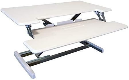 Victor High Rise 32.5-Inch Sit to Stand Desk Converter, White