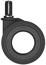 Office Chair Wheels 5-Pack Hubless 1000lb Hardwood Casters Black Okina Mu