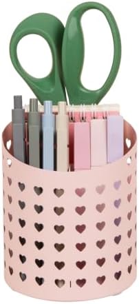 Mind Reader Metal Pen Cup Organizer, Pink