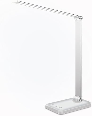 AFROG Multifunctional LED Desk Lamp with USB Charging Port, 5 Lighting Modes,5 Brightness Levels, Sensitive Control, 30/60 min Auto Timer, Eye-Caring Office Lamp，8W，5000K