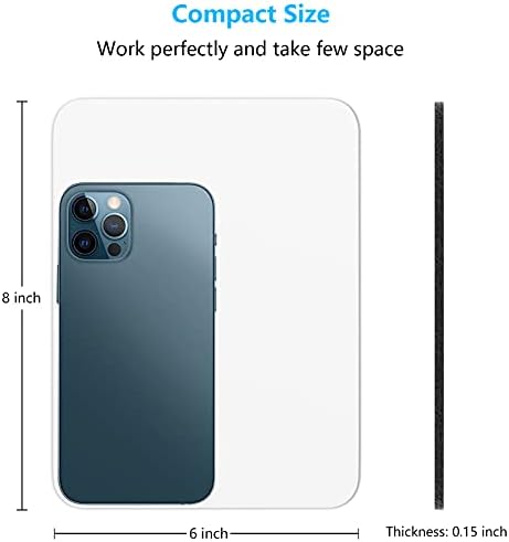 Dapesuom Small Mouse Pad, 6 x 8 Inch Thick Rubber Premium-Textured Non-Slip Portable & Washable Mini Mouse Mat for Women Men Wireless Laptops Keyboard Tray Gaming Work Computer Office Travel, White