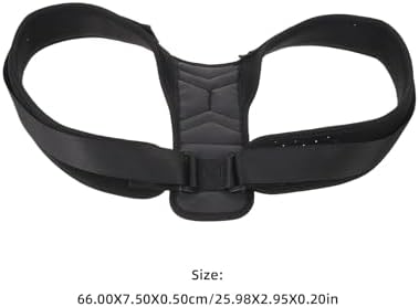 Adjustable Back Posture Belt for Upper Support, Lightweight Black