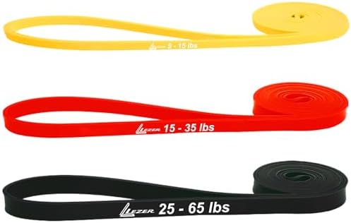 LEZER Resistance Bands - Pull Up Bands for Home Gym Fitness, Stretching, Physical Therapy & Training - Includes Instruction