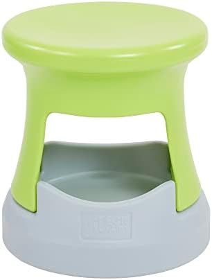 ECR4Kids Active Storage Wobble Stool, 15in Seat Height, Childrens Furniture, Lime Green/Light Grey