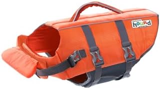Outward Hound Granby Splash Dog Life Jacket, Life Vest, Orange, Small