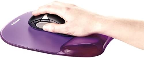 Fellowes Crystals Gel Mouse Pad with Wrist Rest - Purple (91441) (Pack of 4)