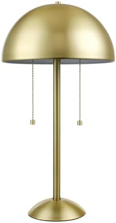 Novogratz x Globe 21" 2-Light Matte Brass Table Lamp