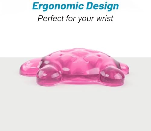Turtle Shape Silicone Gel Mouse Wrist Rest,Pink