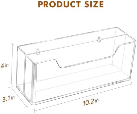 BEYGORM Acrylic Mail Organizer for #10 Envelopes, Wall-Mounted, 2-Slot