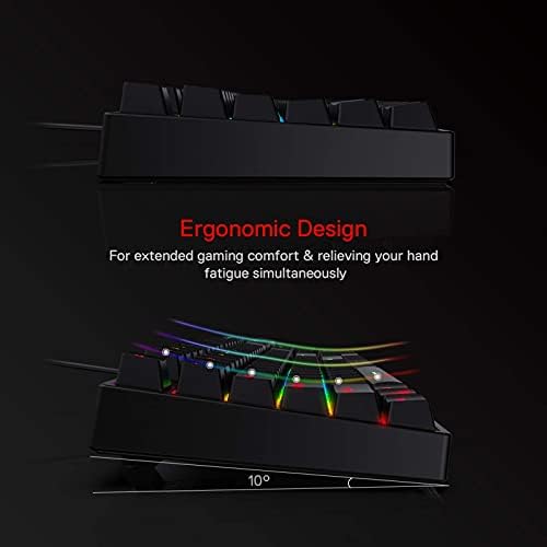 Redragon K582 Wired RGB Mechanical Gaming Keyboard, 104-Key Standard Layout