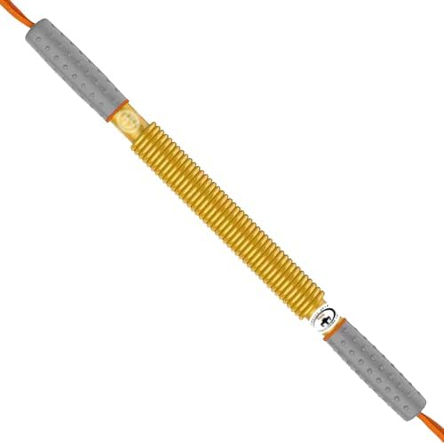 Power Twister Bar, Gold-Yellow Heavy Duty Spring Arm Exerciser, Portable Chest Expander, Home Gym Fitness Equipment for Exercise Chest Arm Forearm and Shoulder