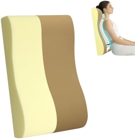 2-in-1 Neck Pillow Lumbar Support Pillow for Recliner Couch & Nursery Glider Chairs- High-Resilient Foam Cushion Ergonomic Back Support for Comfort in Rocking, Feeding, Nursing Brown L
