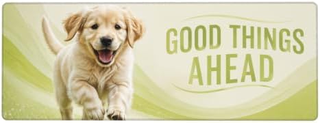 Golden Retriever Large Mouse Pad Mouse Pad Gaming 11.8x31.5 in Green