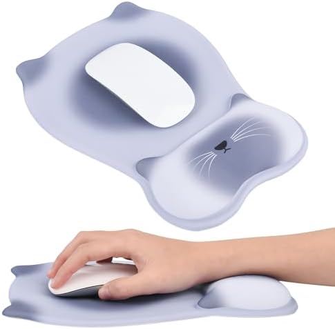 Ergonomic Mouse Pad with Wrist Rest,Cute Memory Foam Mousepad Wrist Support