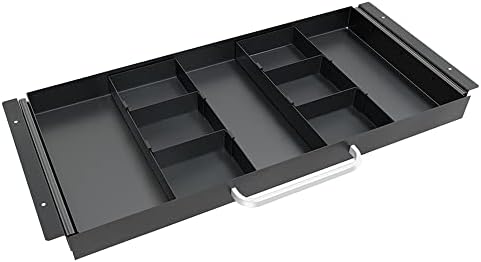 GOME Large Size Under Desk Slide out Pencil Drawer with Adjustable Space Divider Design for Storing Pencil and Office Accessories, Underdesk Pull out Tray Organizer Mounted for Sit Stand Workstation