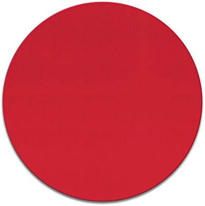 Non-Slip Round Mousepad, FINCIBO Solid Favorite Red Mouse Pad for Home, Office and Gaming Desk