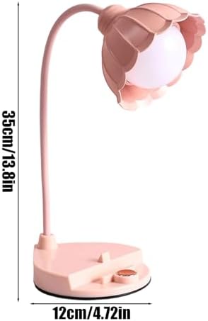 Bedside Table Lamp Gooseneck Dimmable Non-Glare Cute