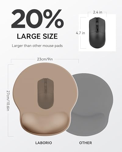 Mouse Pad with Wrist Rest for Desktop Large Ergonomic Mouse Mat(Coffee)