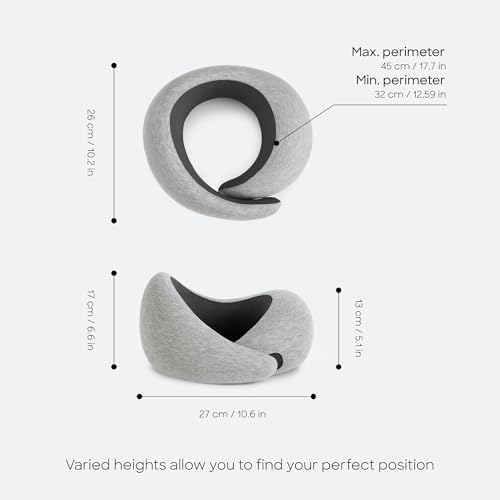 Ostrichpillow GO Travel Pillow, 360° Memory Foam Support, Soft & Washable