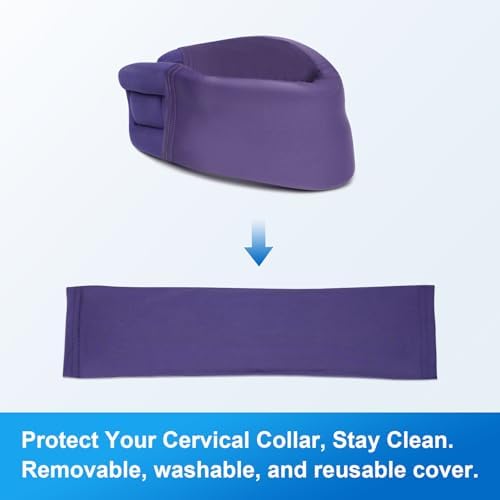 Velpeau Cover Sleeve for Neck Brace & Cervical Collar for Men & Women, Dust Cover, Comfortable Wearing While Sleeping, Working, Breathable Sweat-Absorbent, Quick Dry (Blue, X-Large)