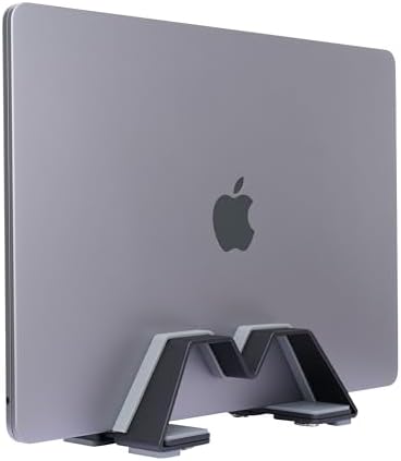 Adjustable Vertical Laptop Stand - Aluminum, Universal Fit for All Laptops (10-30mm Thickness) - Fashion Design, Adjustable Width, Anti-Slip & Scratch-Resistant, Patented Design