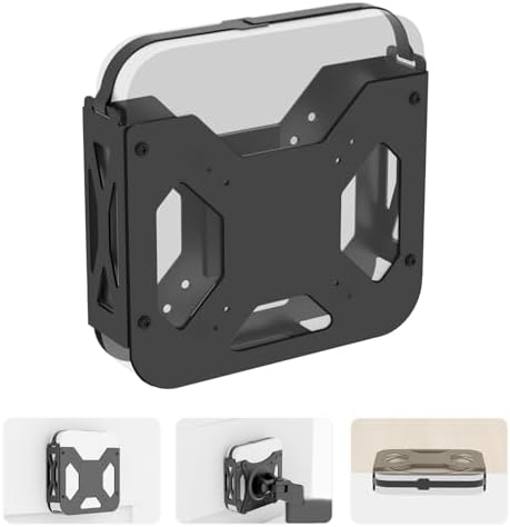 Mount Only for Mac Mini Mount M1 M2 M2 Pro 2011–2023, Wall and Under Desk Mount, Attach to Monitor Arm and VESA Mount Behind Monitor 75×75 100×100, wr Cable Ties, Metal Bracket, Space-Saving Design