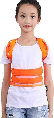 Posture Corrector Adjustable Back Shoulder Straighten Orthopedic Brace Belt for Kyphosis, Chest Slouching and Humpback, Improving Posture Back Posture (Color : Orange, Size : Medium)