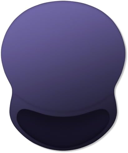 ITNRSIIET Ergonomic Mouse Pad with Comfort Gel Wrist Rest, Non-Slip PU Base, Smooth Textured Surface, Reduces Hand Fatigue & Wrist Pain, 8.7 x 7.2 Inch for Office Gaming Home, Violet