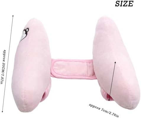 Adjustable Head Neck Pillow for Infant Car Seat, Portable Baby Travel Pillow for Stroller, Banana Shape Headrest Support Pillow, Comfortble Toddler Neck Pillow for Pushchair,Swing, Light Pink