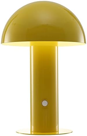 JONATHAN Y Boletus Mushroom Desk Lamp 10.75" Metal LED, Yellow