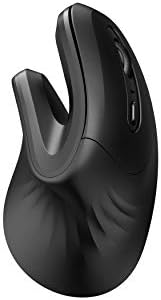 MOJO Perfect Grip Dual Mode Silent Vertical Ergonomic Mouse - Bluetooth/Wireless Optical Mouse w/Adjustable Sensitivity and Quiet Buttons