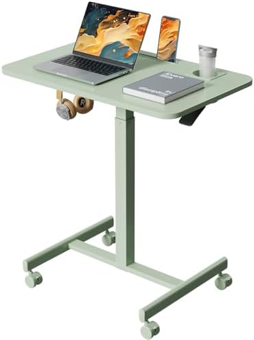 28” Rolling Standing Desk Height Adjustable with 4 Lockable Wheels