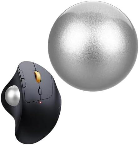 Trackball 34mm/1.34 Inches, Replacement Ball for Logitech M575, M570, MX Ergo, ELECOM, Kensington, Perixx, and Other Compatible Trackball Mice, Glossy- Silver