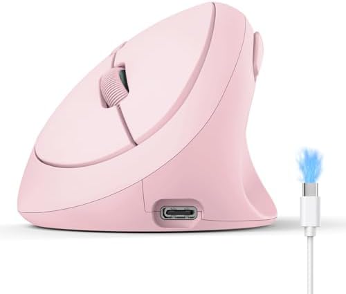 TECKNET Ergonomic Mouse, Bluetooth 5.0/3.0 & USB A, Wireless Vertical Mouse