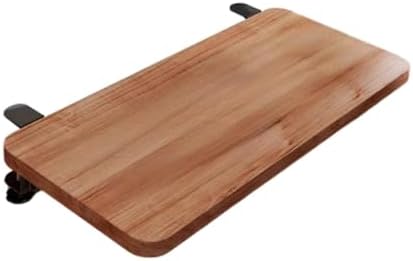 Desk Extension Shelf Board Keyboard Tray Ergonomic for Home Office, Practical Supplies for Computer Table Arm Rest Expansion- Walnut Color