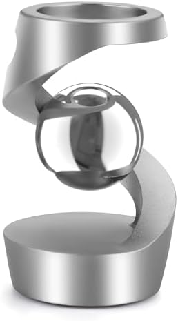 Kinetic Spinning Fidget Desk Toy for ADHD Stress Relief, Silver