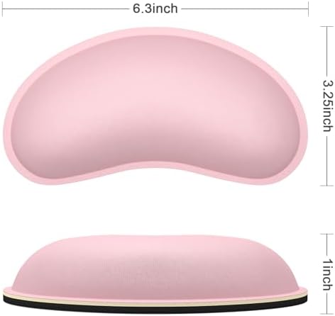 Dapesuom Mouse Wrist Rest, Cute Ergonomic Memory Foam Mouse Wrist for Computer Desk Mats Support, Hand Rest Pad Cushion for Gaming, Office, Laptop, Men, Women, Pain Relief & Easy Typing, Pink