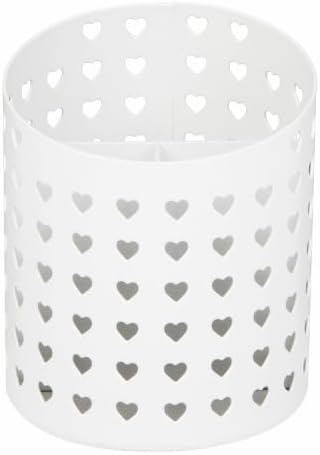 Mind Reader Metal Pen Cup Organizer, White