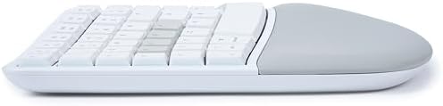KINESIS mWave Ergonomic Keyboard for Mac (White) | Mechanical Switches | Bluetooth & USB | Programmable | Backlit | macOS Modifiers & Hotkeys