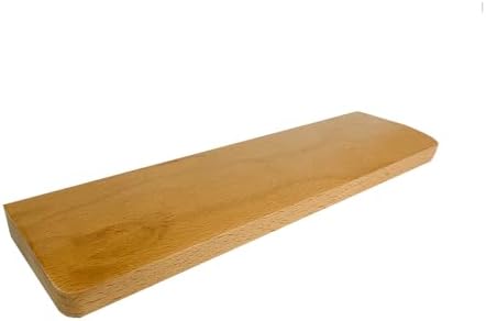 Wooden Wrist Rest, Ergonomic Palm Rest for Mechanical Gaming Keyboard, 12.25 Inches/31cm, Compact, Thick (Beech)